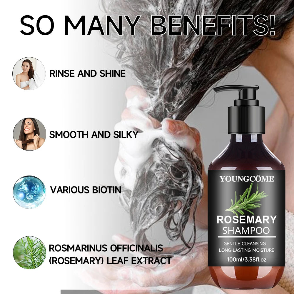 Rosemary Hair Care Kit 4in1 - Mask+Shampoo+Conditioner+Oil, with Biotin, Cleanses and Helps Strengthen Weak and Brittle Hair 4pc