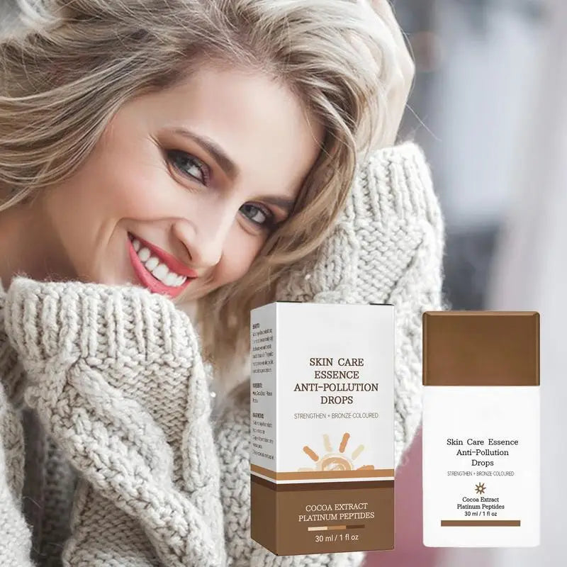 1pcs Bronzer Drops Fake Tan Peptide Serums Replenishing Face And Body Bronzing Essence For Outdoor Sunburn Skin Repair 30ml