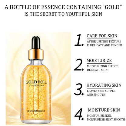 24K Gold Face Serum | Hyaluronic Acid & Nicotinamide | Anti-Aging, Lifting & Whitening Collagen Essence | 100ml