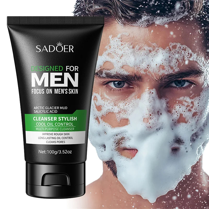 SADOER | Glacier Mud & Salicylic Acid | Oil Control & Blackhead Removal for Men
