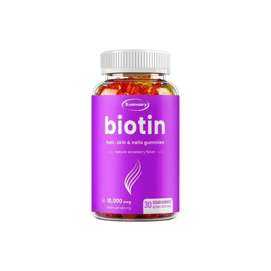 Xemenry | Premium Biotin Gummies | Healthy Hair, Skin & Nails | 60 Vegan Gummies