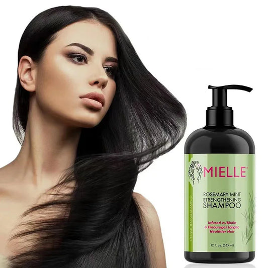 Shampoo alecrim hortelã hidratante condicionador tratamento do couro cabeludo refrescante óleo controle anti-caspa 355 ml