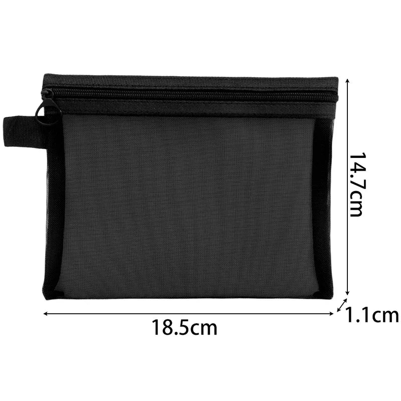1/3pcs Mesh Clear Cosmetic Bags Small Large Black Makeup Bag Portable Travel Toiletry Organizer Case Lipstick Storage Pouch