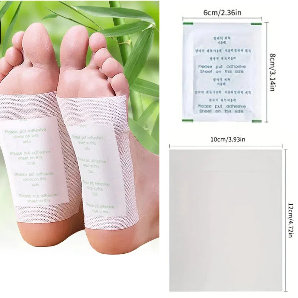 100/150/200pcs Bamboo Foot Pads with Vitamin C & Ginger Powder Deep Cleansing, Natural Foot Care Essentials, Gift for Parents
