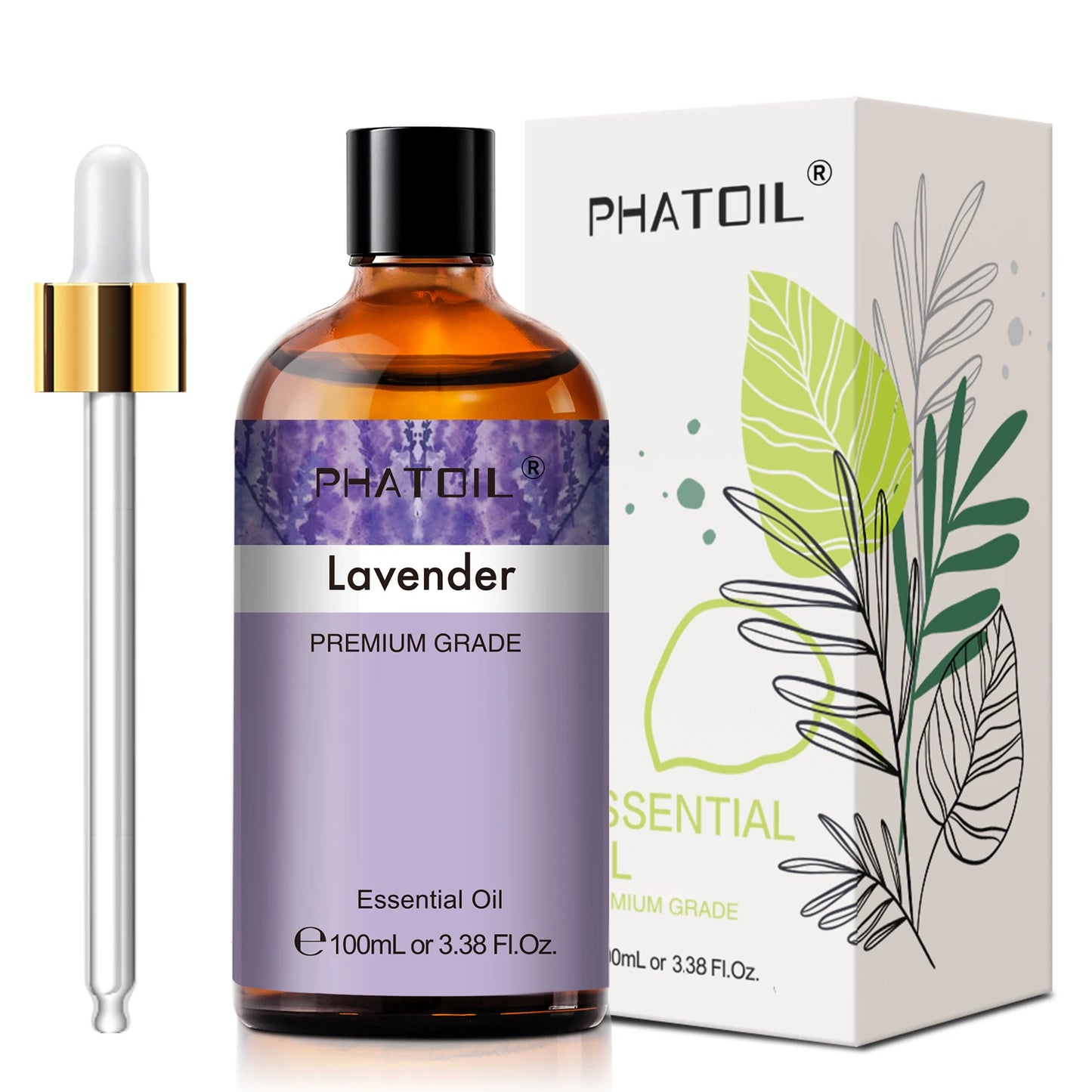 PHATOIL 100ml Natural Essential Oil For Skin Aromatherapy Diffuser Eucalyptus Lavender Vanilla Rose Fragrance Essential Oils