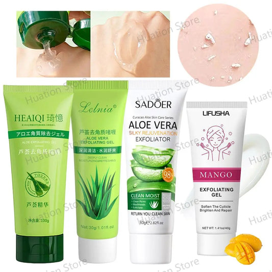 Aloe Vera Facial Exfoliating Gel | Deep Cleansing Scrub for Blackhead Removal, Pore Tightening & Moisturizing | 30g–100g