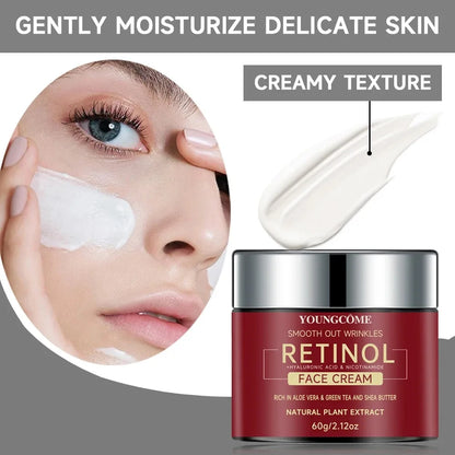 YOUNGCOME Retinol Lifting & Firming Face Cream | With Hyaluronic Acid, Niacinamide, Aloe Vera & Green Tea | Anti-Aging, Moisturizing & Brightening