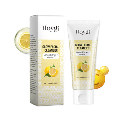 Hoygi | Lemon Extract & Vitamin C Facial Cleanser | Brightening, Moisturizing & Skin Nourishment