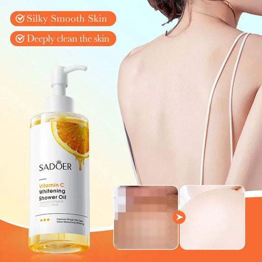 SADOER Vitamin C Whitening Oil Control Bath Oil Refreshing, Moisturizing, Long-lasting Flavor Whitening Body Wash