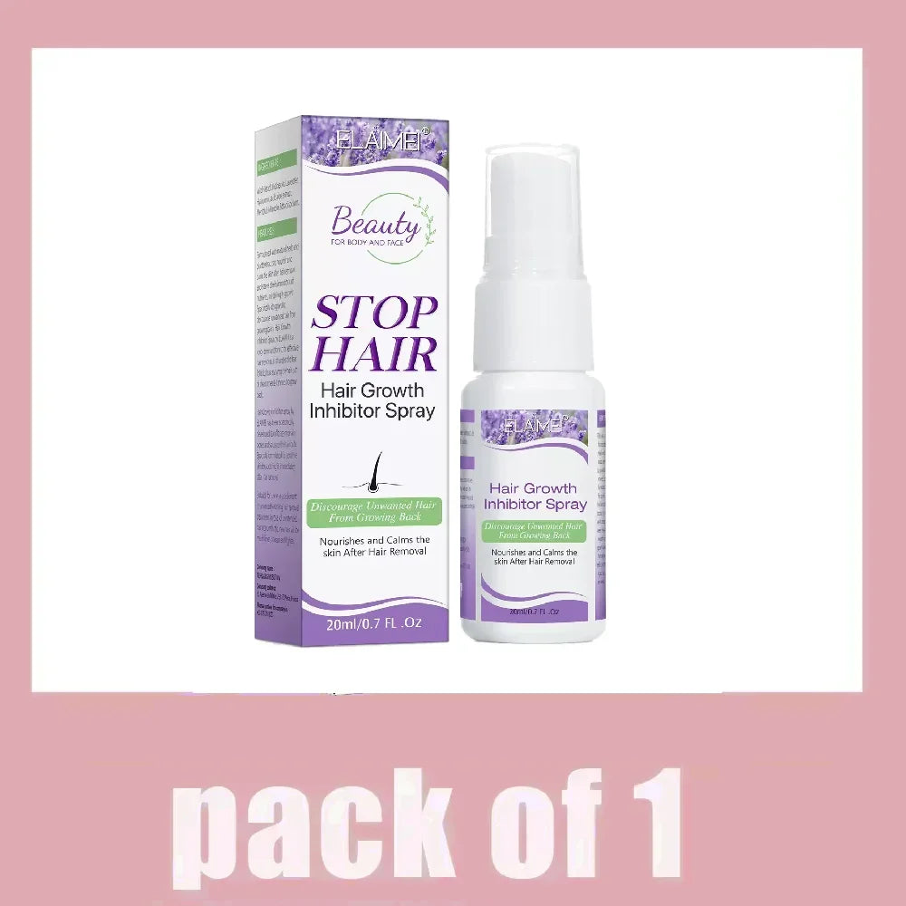 Permanant Hair Growth Removal Inhibitor Spray Beard Bikini Intimate Legs Body Armpit Painless Facial Stop Hair