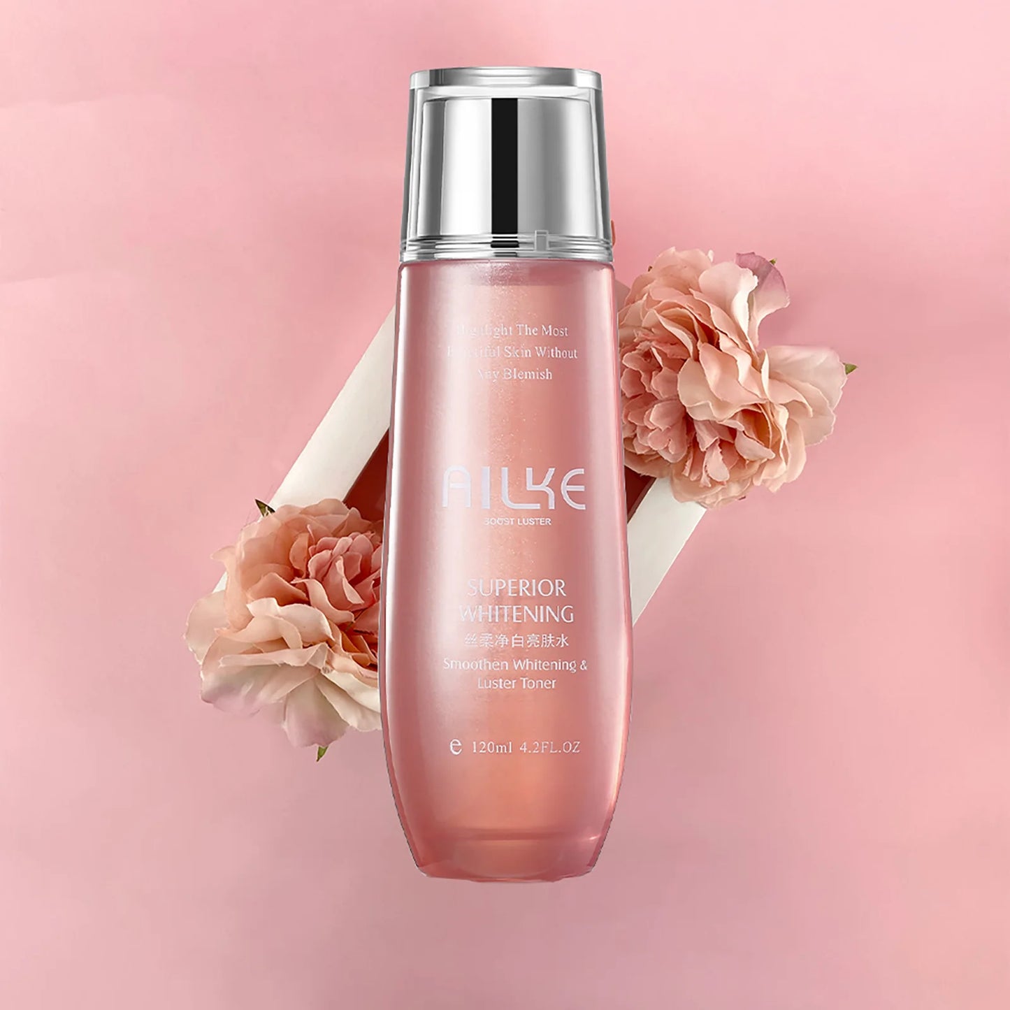 Ailke | Rosewater & Vitamin C Toner & Serum Duo | Brightening, Pore Care & Oil Control
