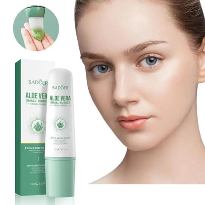 SADOER Aloe Vera Bubble Facial Mask | Deep Cleansing, Hydrating & Blackhead Removal | Smooth & Moisturized Skin | 100g