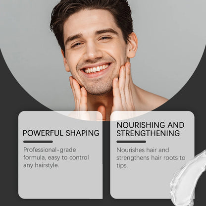 Men Hair Styling Gel Strong Hold Finished Molding Improving Fluffy Long Lasting Keep Shine Control Shaping Professional Hair Gel