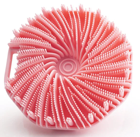 1pc Soft Silicone Exfoliating Brush Cleanser Manual Body Cleansing Scrubber Shower Gentle Massage Bath Brush For Men and women