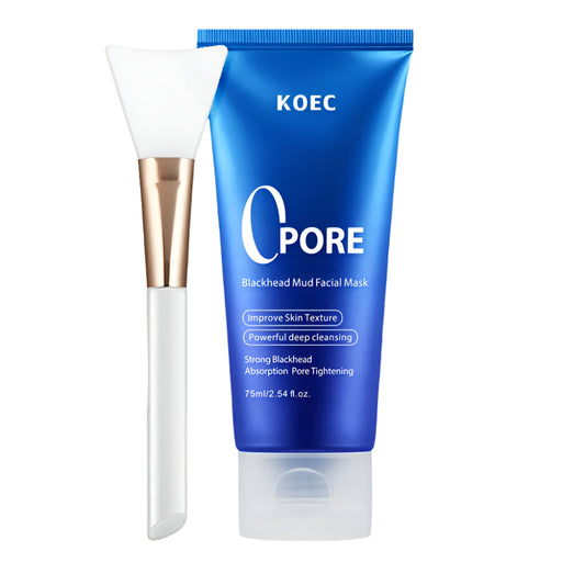 KOEC Kaolin Clay Facial Mask | Deep Cleansing, Blackhead Removal & Pore Tightening | Moisturizing & Anti-Aging Treatment | 75ml