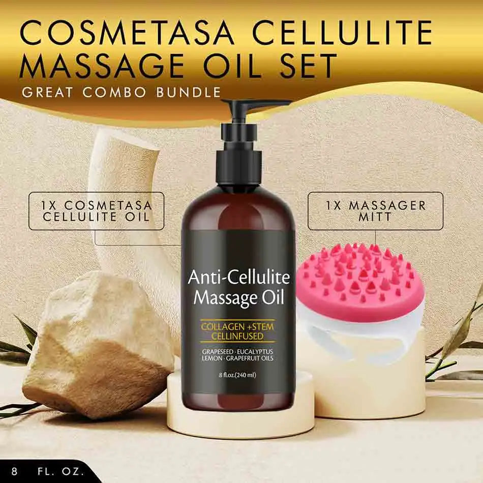 Collagen, Stem Cell, Grapeseed, Eucalyptus, Lemon, Grapefruit Oils | Anti-Cellulite, Skin Tightening, Deep Moisturizing | 240ml