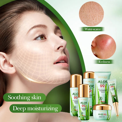 BIOAQUA | Aloe Vera 6-Piece Facial Set | Soothing, Hydrating & Brightening Skincare