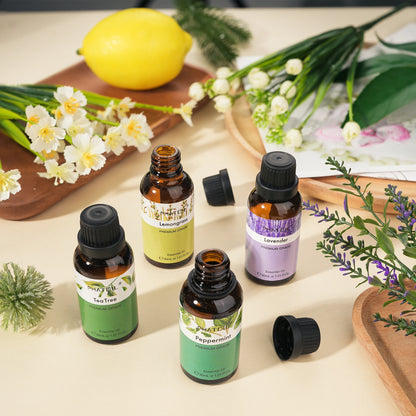 PHATOIL 1PCS Aromatherapy Essential Oil 30ml Lemon Eucalyptus Spearmint Australian Tea Tree Juniper Rose Aroma Essential Oils