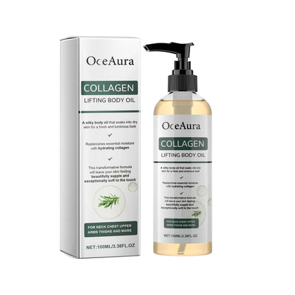 Collagen Lifting Body Oil - Hydrate & Firm With Collagen & Sunflower Seed Oil - Improve Elasticity For Supple Skin