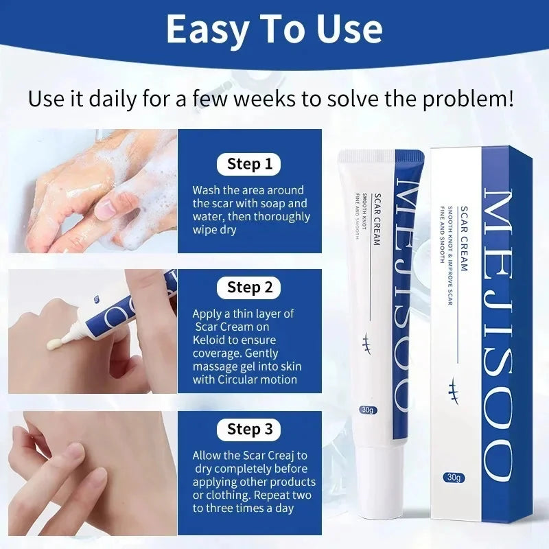Scar Removal Cream Gel Remove Acne Spots Treatment Stretch Marks Burn Surgical Scar Repair Cream Smoothing Whitening Skin Beauty
