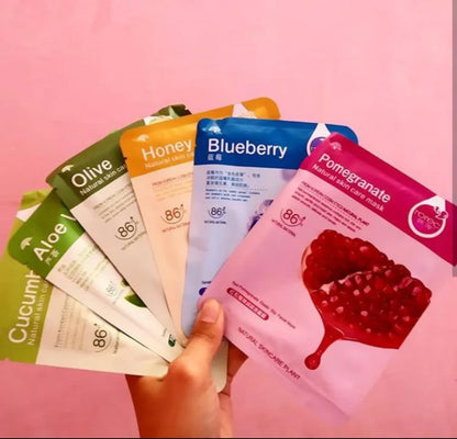 Bioaqua | Collagen & Plant Extract facial masks | Moisturizing, Nourishing & Skin Revitalizing