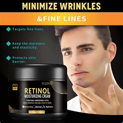 LGRAMÉR Men’s Retinol Face Moisturizer | Anti-Wrinkle, Pore-Tightening & Skin Lifting | Hydrating & Whitening Retinol Cream | 60g