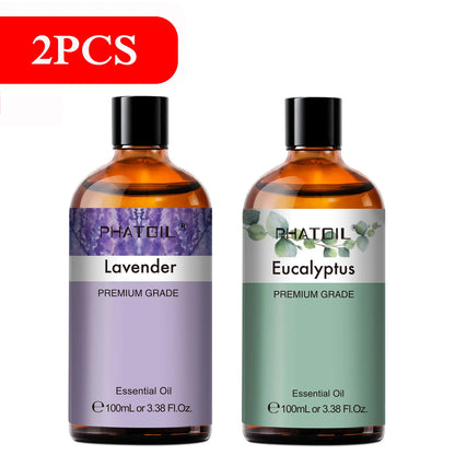 PHATOIL 100ml Natural Essential Oil For Skin Aromatherapy Diffuser Eucalyptus Lavender Vanilla Rose Fragrance Essential Oils
