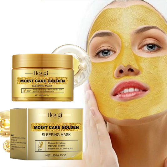 Hoygi Gold Sleeping Mask with Niacinamide | Moisturizing, Pore Tightening, Firming & Brightening | Fade Fine Lines & Relieve Skin Fatigue | 120g