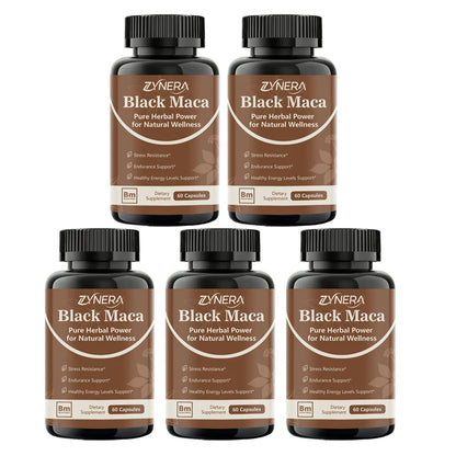 ZYNERA | Black Maca Ashwagandha Capsules | Energy & Reproductive Health Support