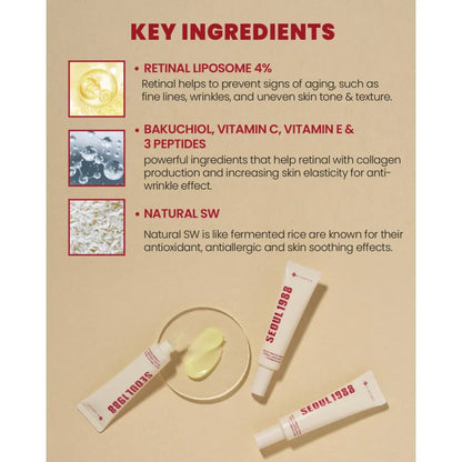 KSECRET SEOUL 1988 | Retinal Liposome 4% & Fermented Bean | Eye Cream | 30ml