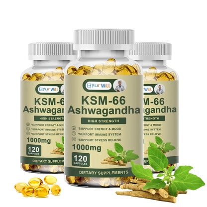 Byurwill | KSM-66 Ashwagandha-Dietary Supplements | Supports Stress, Mood & Energy