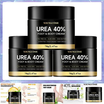 Urea 40% Cream Foot Cream for Dry Cracked Feet Heels Knees Hands Repair Treatment,Moisturizer Dead Skin Remover Foot Cream
