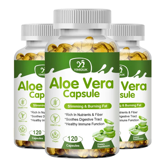 YIMIDUK | Aloe Vera Capsules | Slimming, Fat Burn, Detox, Digestive & Immune Support | 60 Capsules