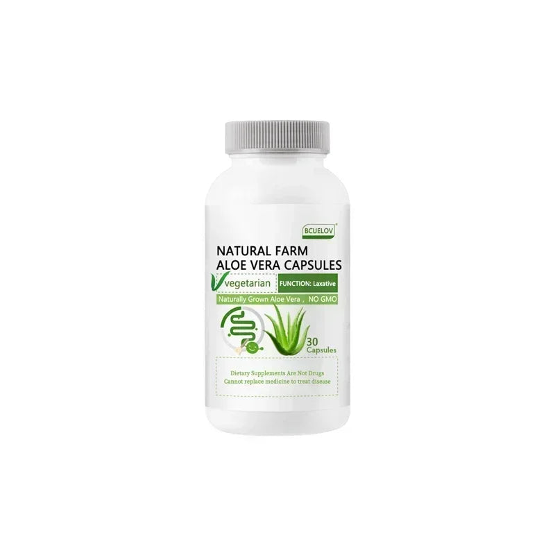Bcuelov | Natural Aloe Supplement | Fat Burn, Detox, Metabolism Support, Laxative | 60 Capsules