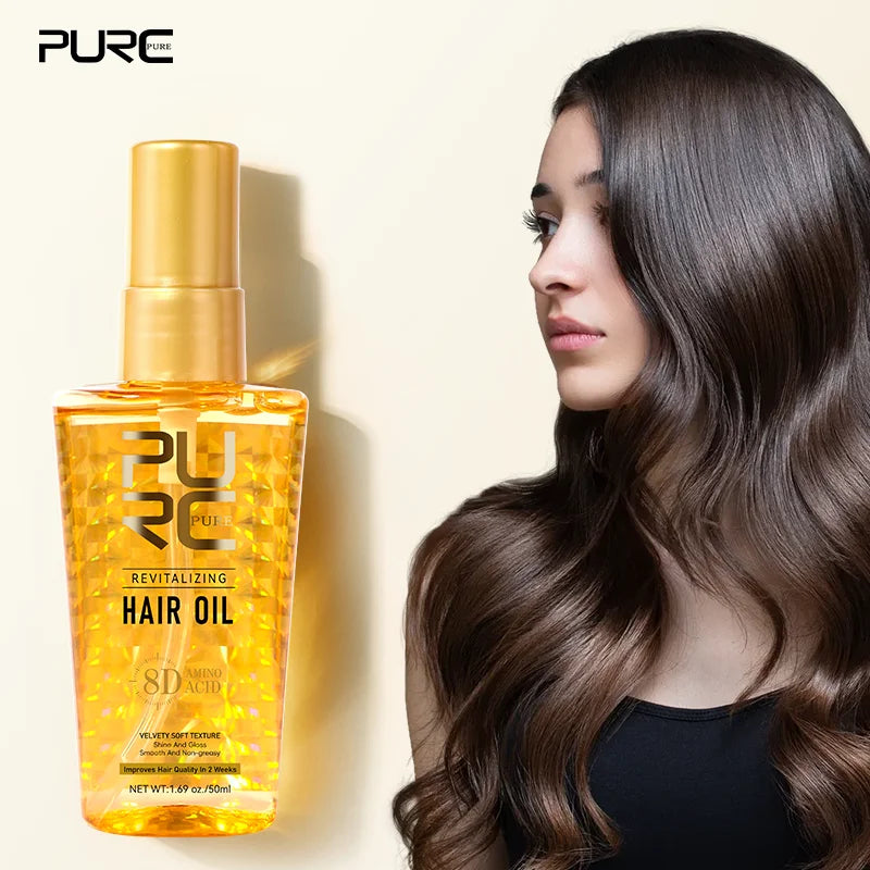 PURC Argan Hair Serum Oil Repair Frizz Dry Damaged Scalp Treatments Smoothing Nourishing Improvement Hair Serum Care Products