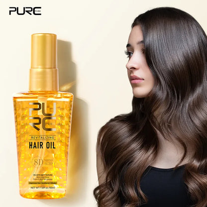 PURC Argan Hair Serum Oil Repair Frizz Dry Damaged Scalp Treatments Smoothing Nourishing Improvement Hair Serum Care Products