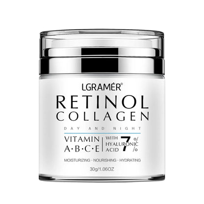 LGRAMÉR Retinol Anti-Aging Face Cream | Collagen & Hyaluronic Acid | Moisturizing, Wrinkle Removal & Skin Nourishment | Day & Night Use | 60ml