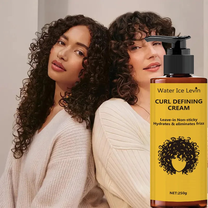 Curly Hair Styling Cream - Contains Moroccan Argan Oil, Long-Lasting Frizz Control, Elastic and Fluffy Curl, Moisturizing Styling Suitable for Waves and Curly Hair