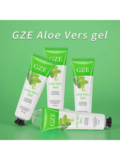 GZE 99% Aloe Soothing Gel Premium Nature Pure Aloe Vera Gel - For Face & Dry Skin, Aloe Vera Gel Sunburn Relief,Skin Moisturizer