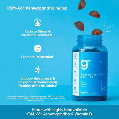 Goli Ashwagandha Gummies | Relax, Restore & Unwind | Promote Sleep & Reduce Stress