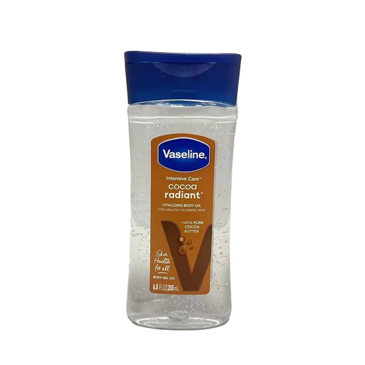 Vaseline Body Oil – 200ml Brightening & Moisturizing Gel Oil for Dry Skin, Available in Vitamin B3 & Cocoa Radiant Variants