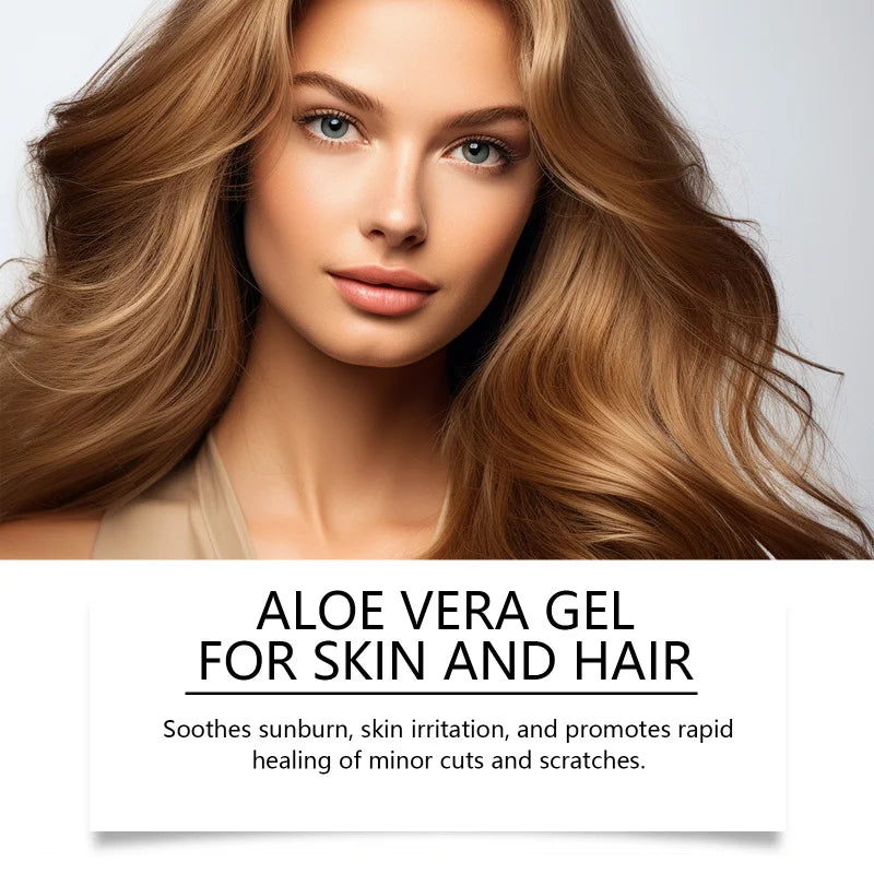 Pure Aloe Vera Gel - Multi-Purpose Soothing Gel For Skin & Hair To Help Hydrate, Soothe & Refresh Without Sticky Residue