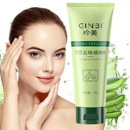 Aloe Vera Facial Exfoliating Gel | Deep Cleansing Scrub for Blackhead Removal, Pore Tightening & Moisturizing | 30g–100g