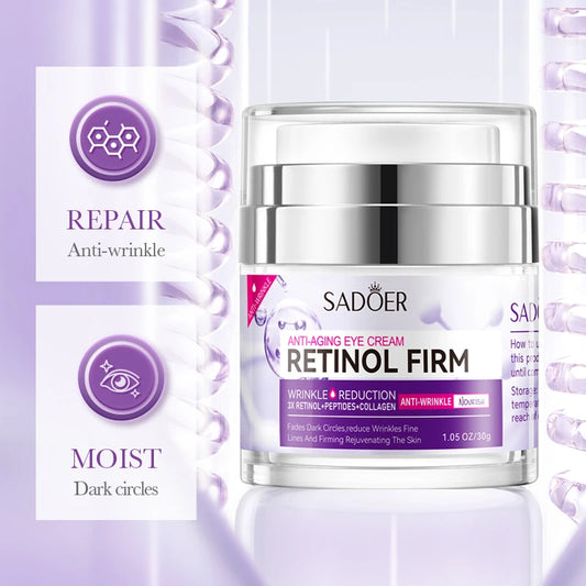 SADOER Eye Cream | Anti-Aging, Moisturizing, Fine Line Fading, Anti-Wrinkle, Firming & Nourishing | Eye Skincare Products