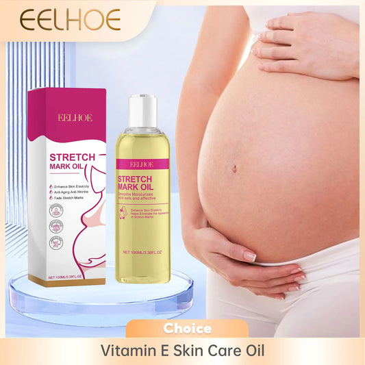 EELHOE Vitamin E Skin Care Oil Remove Pregnancy Stretch Marks Postpartum Care Elastic Skin Firming Collagen Body Care Oil 100ml