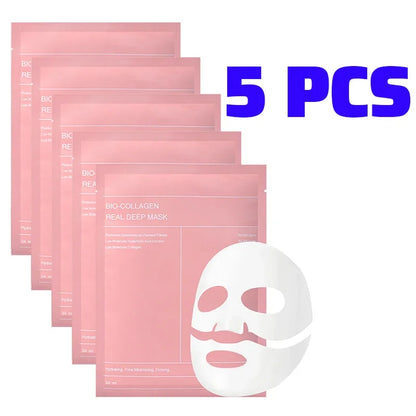 Bio Collagen Face Mask | Deep Hydration, Pore Tightening & Firming | Moisturizing, Nourishing & Brightening Skincare | 1/2/5/10pcs