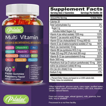 Pslalae | Biotin & Antioxidants | Hair, Skin & Immune Support