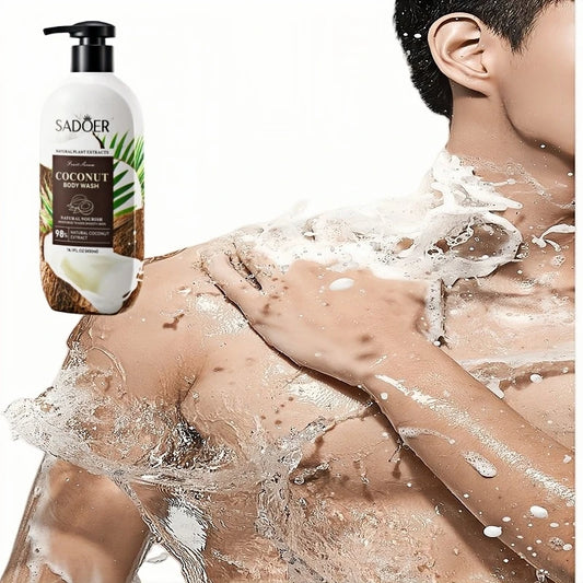 400ml Mild Coconut Shower Gel, Rich in Coconut Extract, Coconut Amide Mea and Other Ingredients, Rich Coconut Scent, Long-Lasting Fragrance after Use, Foam Is Light as Clouds, Both Thick and Delicate, It Can Moisturize Skin,
