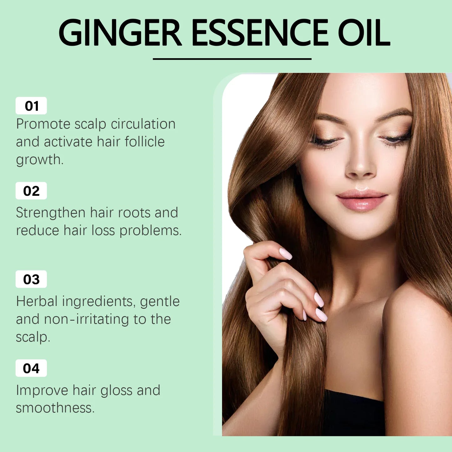 Ginger Anti Loss Shampoo Hair Strengthen Restore Damaged Oil Control Cleansing Dandruff Moisturizing Smooth Hair Growth Shampoo