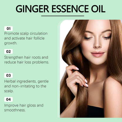 Ginger Anti Loss Shampoo Hair Strengthen Restore Damaged Oil Control Cleansing Dandruff Moisturizing Smooth Hair Growth Shampoo